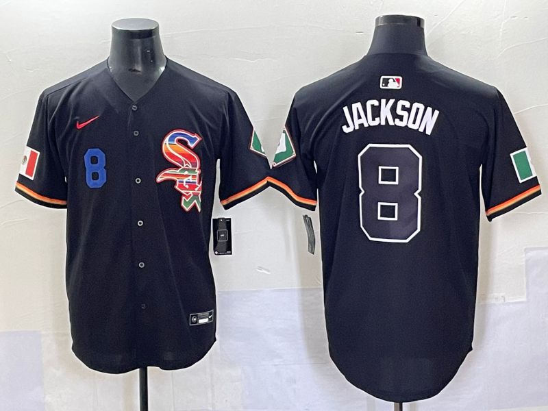 Men 2025 Chicago White Sox #8 Jackson Black Game Nike MLB Jersey style 7034